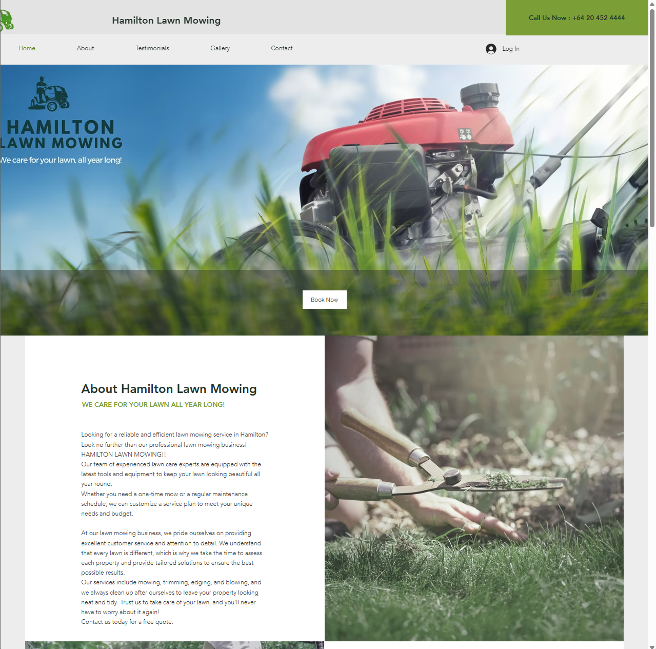 Old home page screenshot